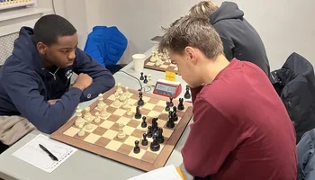 Adewumi playing at the Marshall Junior Championship