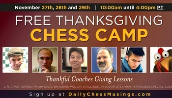 Free Thanksgiving Chess Camp