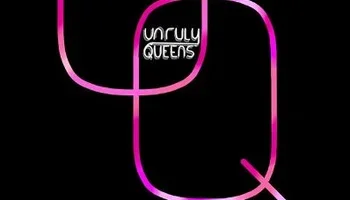 Unruly Queens logo, pink and white and black