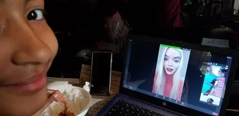 Watching a special message from Anya Taylor Joy