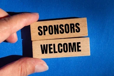 Blocks saying sponsors welcome