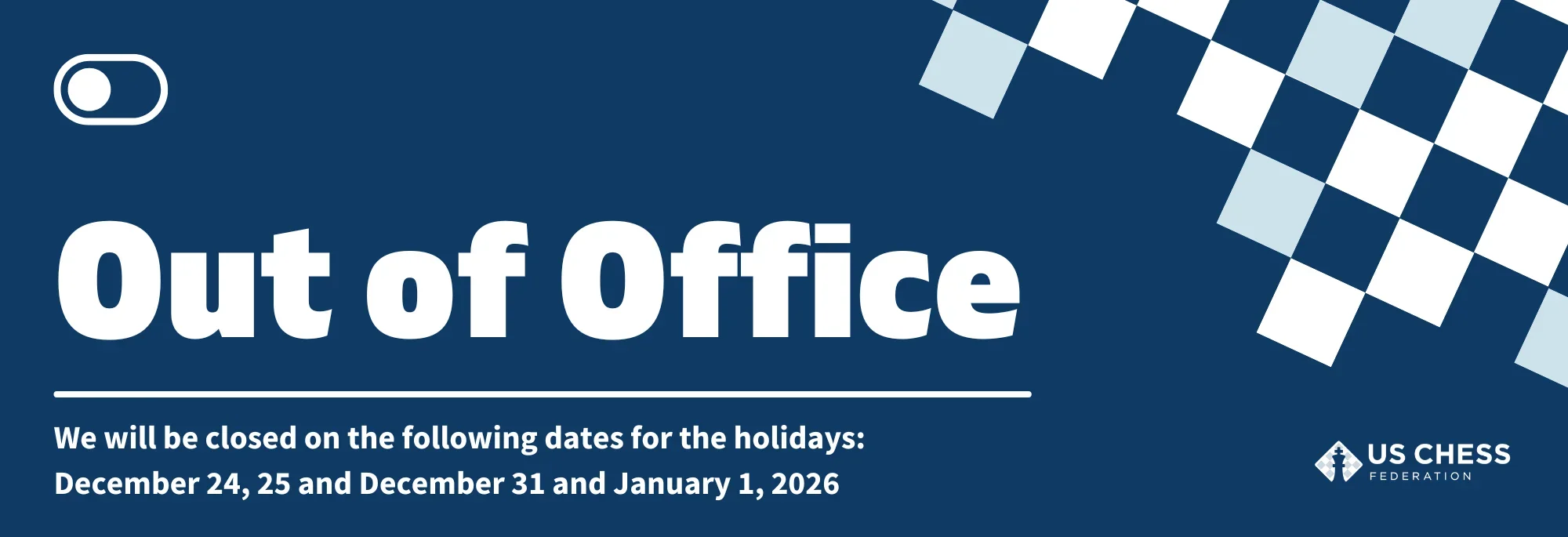 Holiday closure dates 2025-26