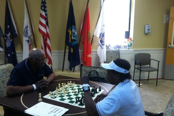 Chess at the Birmingham Veterans Medical Center. National Chess Day was a day to ‘celebrate’ by these brave veterans who love to play chess for recreation and for a brain healthy lifestyle. (Photo: Michael Ciamarra)