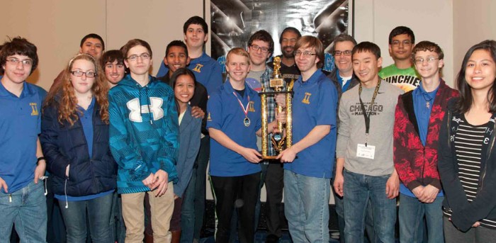 Sandburg High School, winners of the K-12 JV Team Prize at the Greater Chicago K-12 Photo: Betsy Carina Dynako