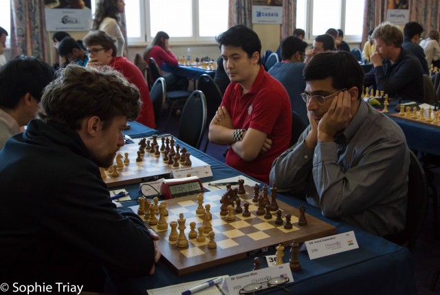 Vishy opted out of Marc’s beloved Smith-Morra Gambit, a definite moral victory! Photo: Sophie Triay