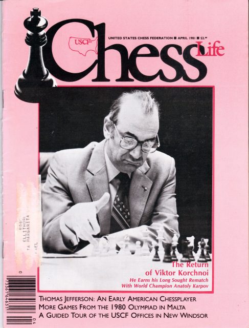 Korchnoi - Chess Life Cover