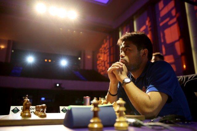 Hikaru Nakamura at the Paris Grand Chess Tour. Photo: Spectrum Studios