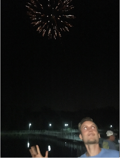 Timur Gareyev enjoys fireworks