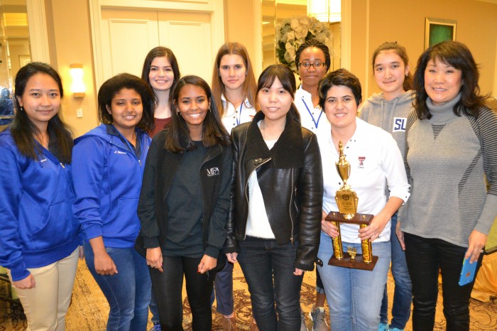 Some of the women players with USCF Women’s Committee Chair Maureen Grimaud (far right)
