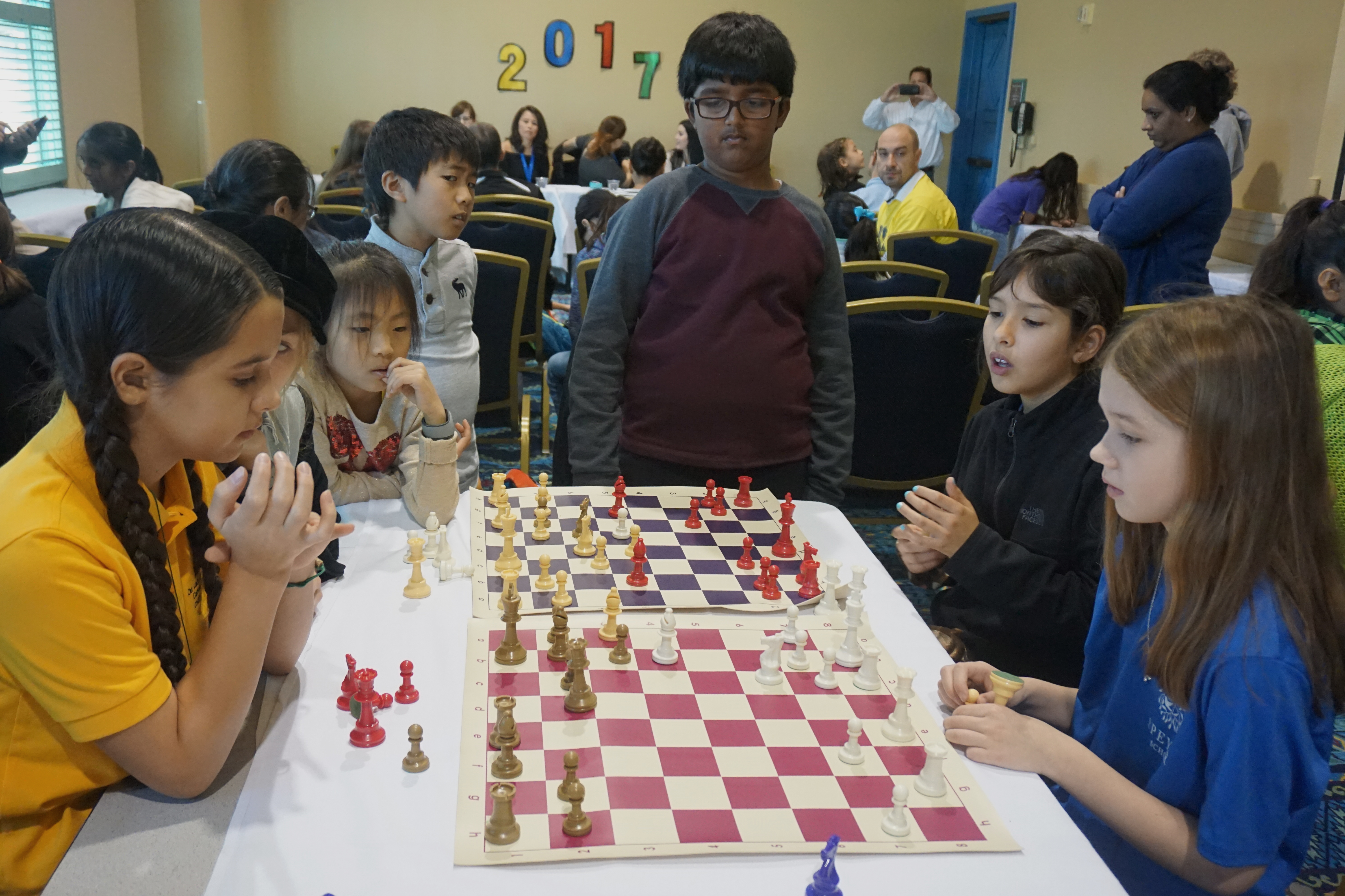 Inside the Girls Club Room at the K-12 Chess Champs