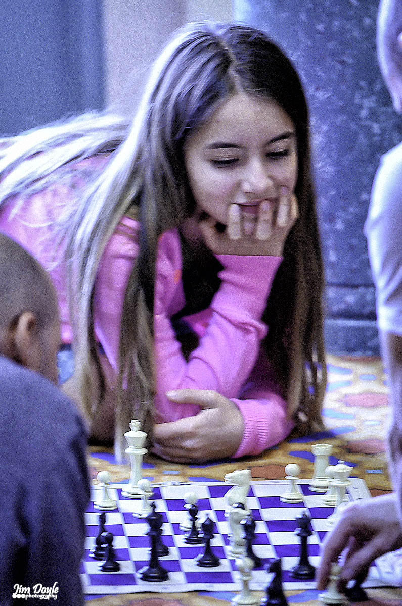 Inside the Girls Club Room at the K-12 Chess Champs