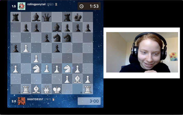 Chess blitz match between WFM Lile Koridze VS WFM Anna