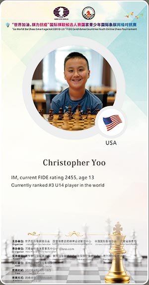 USA Participating in FIDE Candidates Countries Youth Online Chess  Tournament, April 18-19