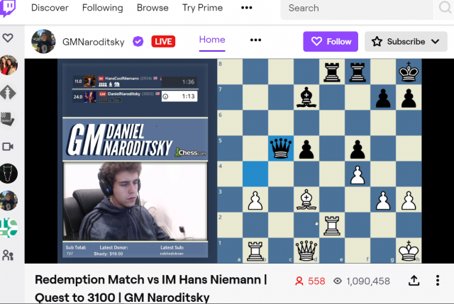 Now Streaming: Premier Chess Twitch LIVE