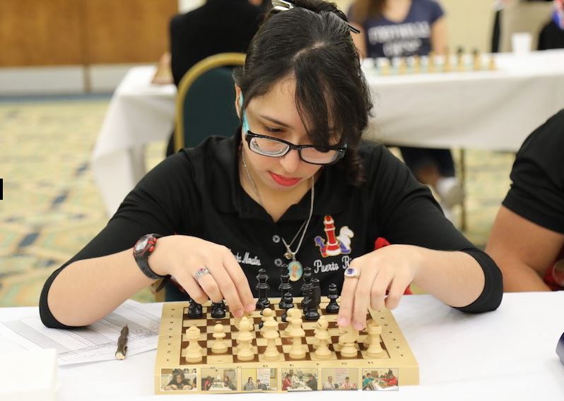 Ten year old girl youngest competitor . Chess champions from every part of  the world are competing in the second annual Chess Congress which has  opened at the Grand Hotel , Margate .